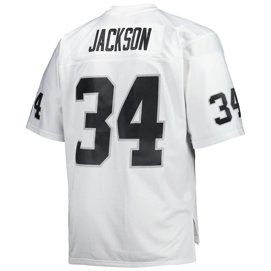 Zennovawear Bo Jackson Las Vegas Raiders Big & Tall 1988 Retired Player Replica Jersey - White
