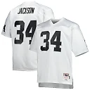 Zennovawear Bo Jackson Las Vegas Raiders Big & Tall 1988 Retired Player Replica Jersey - White
