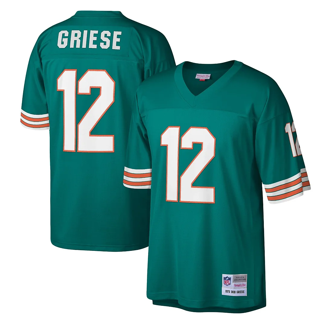 Zennovawear Bob Griese Miami Dolphins Legacy Replica Jersey - Aqua