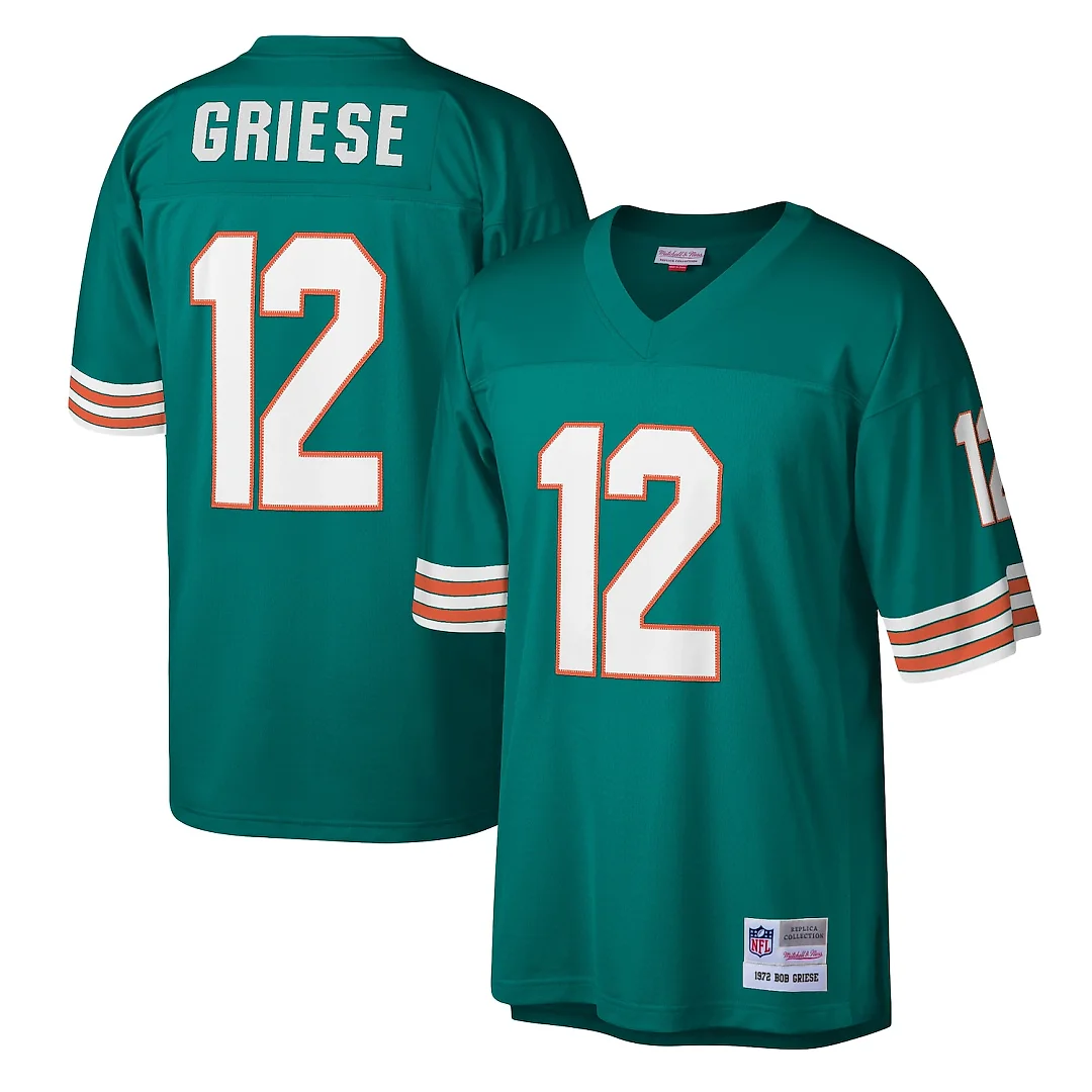 Zennovawear Bob Griese Miami Dolphins Legacy Replica Jersey - Aqua