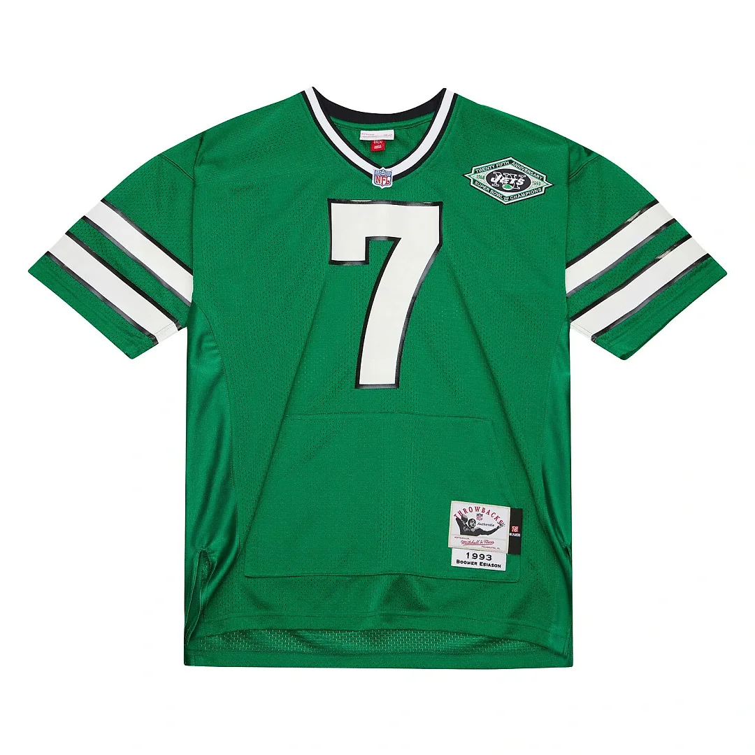 Zennovawear Boomer Esiason New York Jets 1993 Authentic Throwback Retired Player Pocket Jersey - Kelly Green