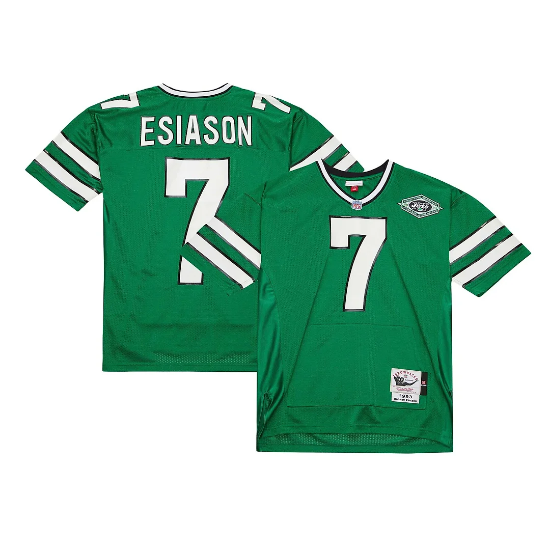 Zennovawear Boomer Esiason New York Jets 1993 Authentic Throwback Retired Player Pocket Jersey - Kelly Green