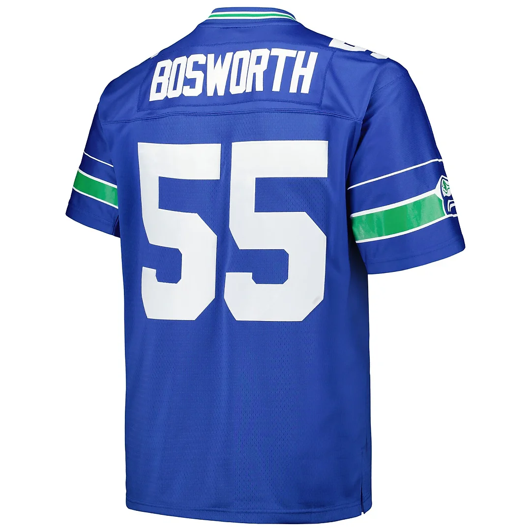 Zennovawear Brian Bosworth Seattle Seahawks Big & Tall 1987 Legacy Retired Player Jersey - Royal