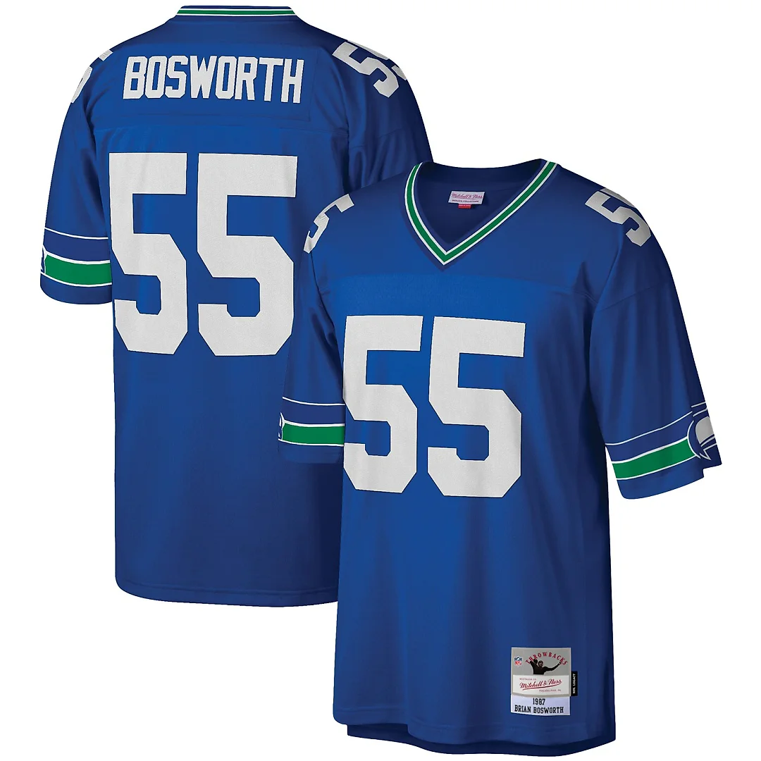 Zennovawear Brian Bosworth Seattle Seahawks Legacy Replica Jersey - Royal