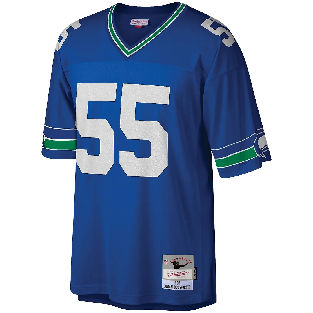 Zennovawear Brian Bosworth Seattle Seahawks Legacy Replica Jersey - Royal