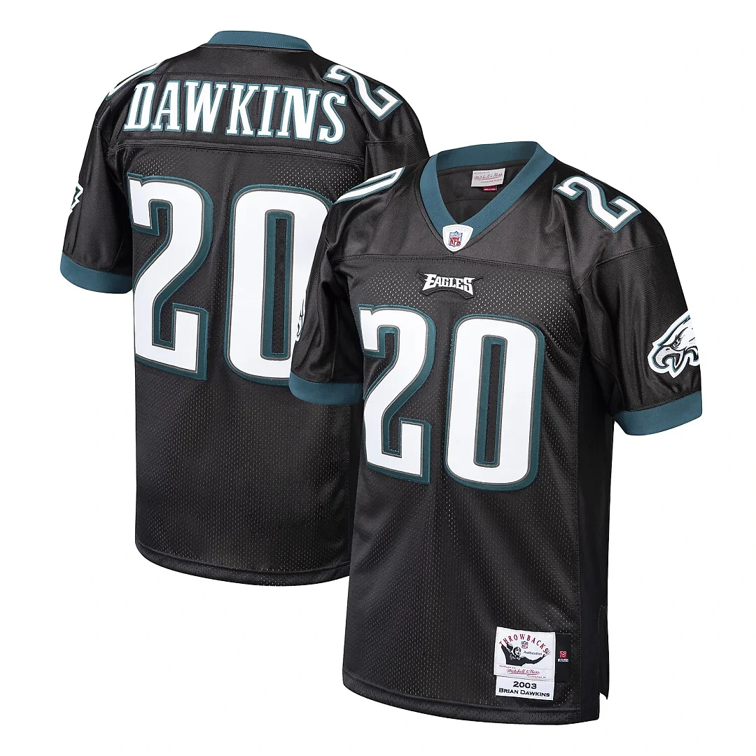 Zennovawear Brian Dawkins Philadelphia Eagles 2003 Authentic Throwback Retired Player Jersey - Black