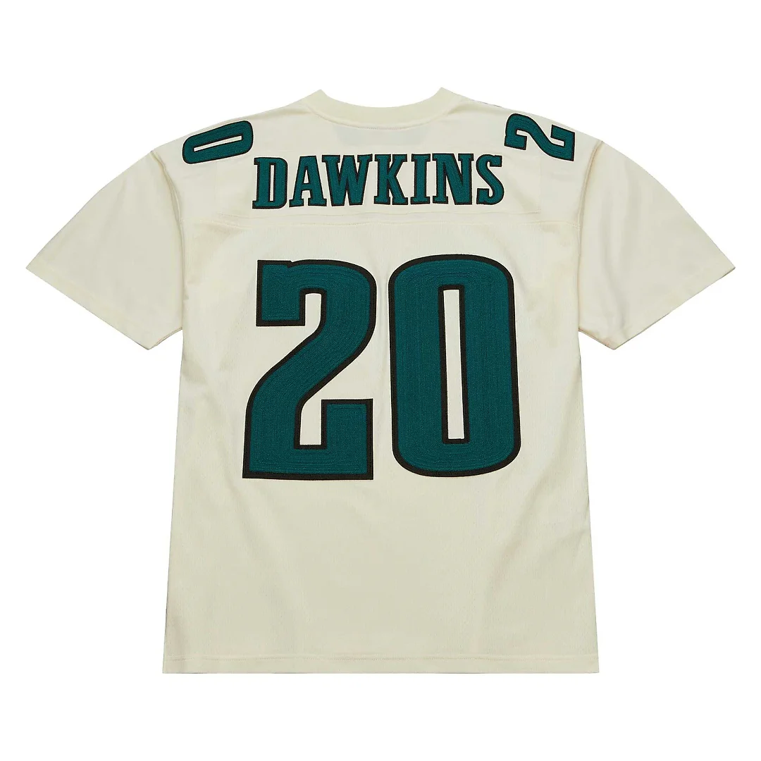 Zennovawear Brian Dawkins Philadelphia Eagles Chainstitch Legacy Jersey - Cream