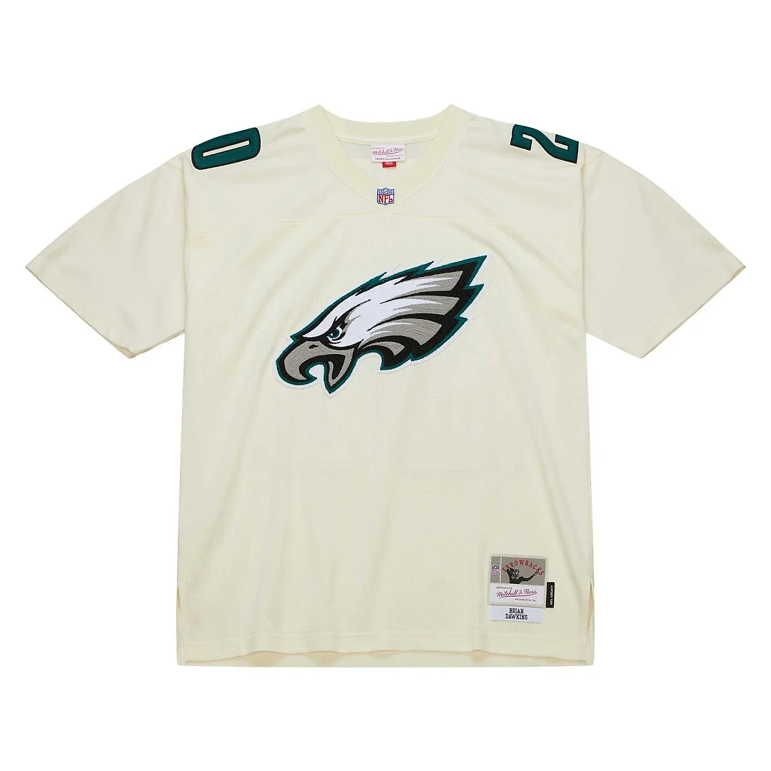 Zennovawear Brian Dawkins Philadelphia Eagles Chainstitch Legacy Jersey - Cream