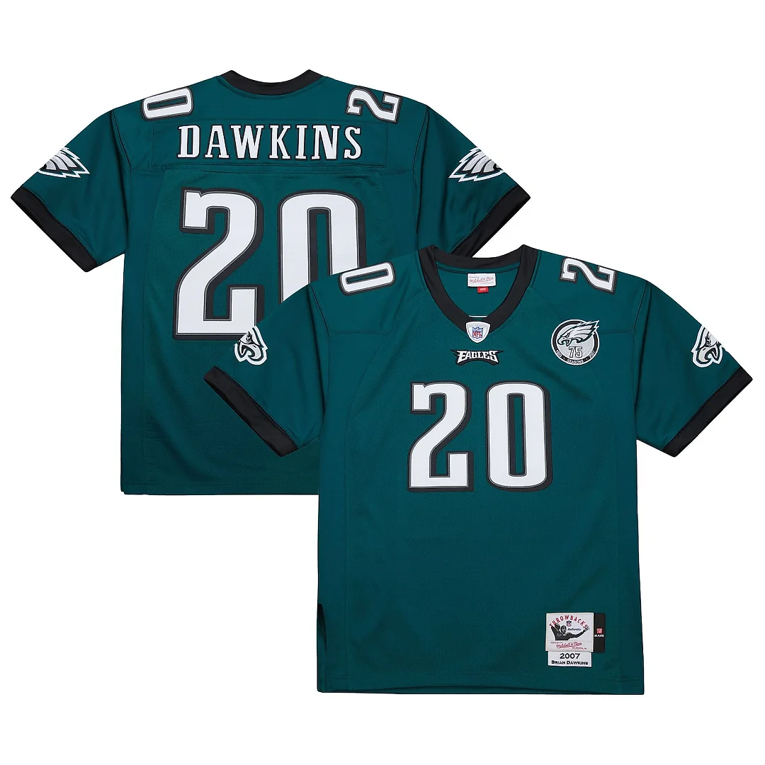 Zennovawear Brian Dawkins Philadelphia Eagles 2007 Authentic Throwback Retired Player Jersey - Green