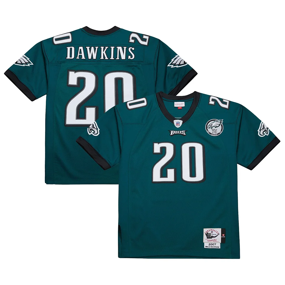 Zennovawear Brian Dawkins Philadelphia Eagles 2007 Authentic Throwback Retired Player Jersey - Green