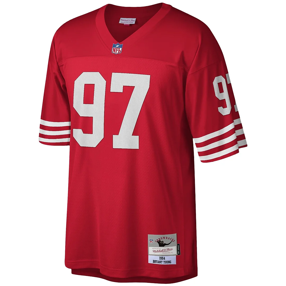Zennovawear Bryant Young San Francisco 49ers Legacy Replica Jersey - Scarlet