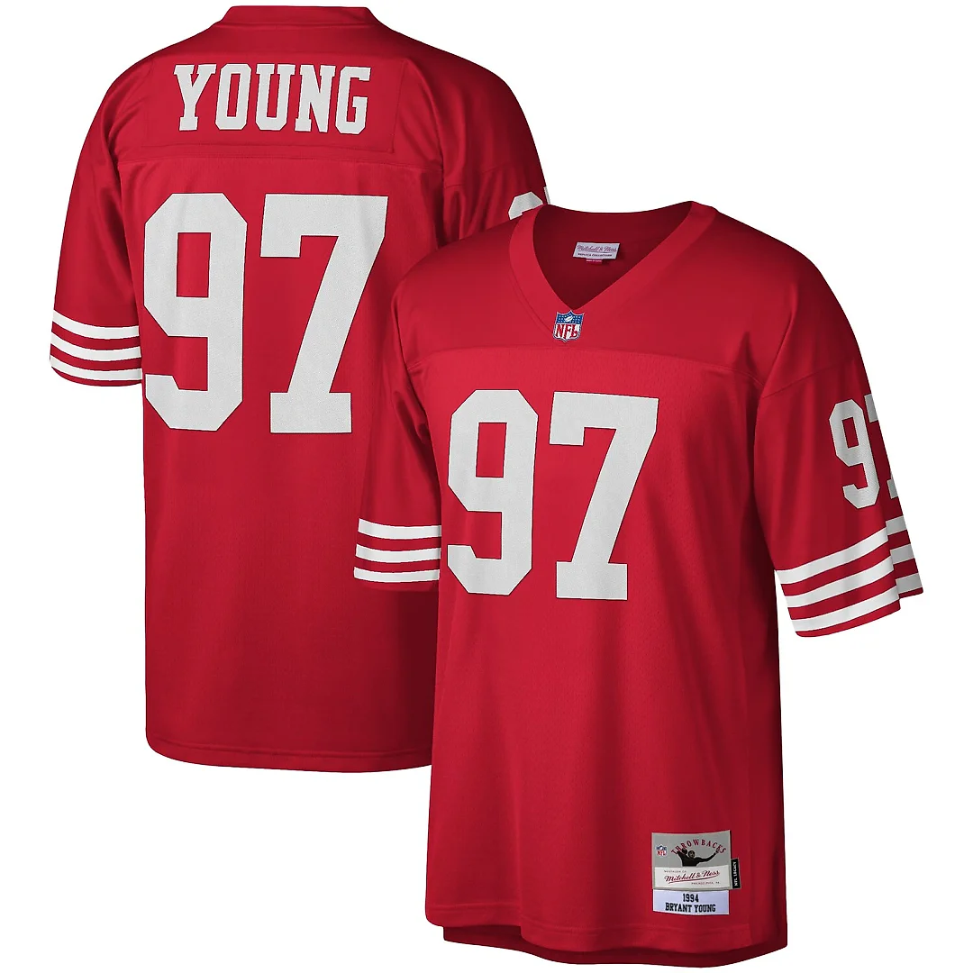Zennovawear Bryant Young San Francisco 49ers Legacy Replica Jersey - Scarlet