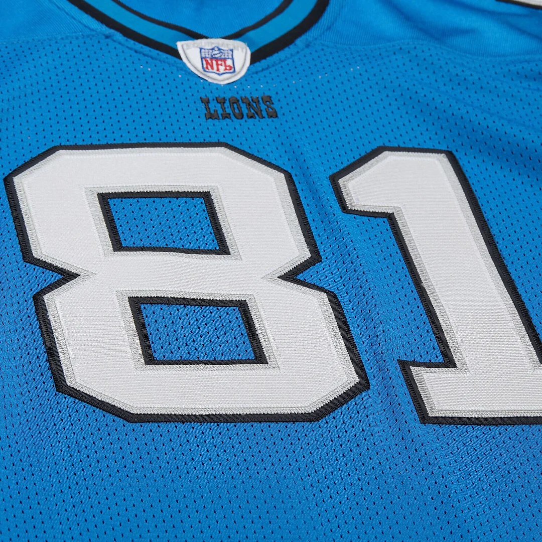 Zennovawear Calvin Johnson Detroit Lions 2007 Authentic Throwback Retired Player Jersey - Blue