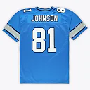 Zennovawear Calvin Johnson Detroit Lions Big & Tall 2007 Legacy Retired Player Jersey - Blue