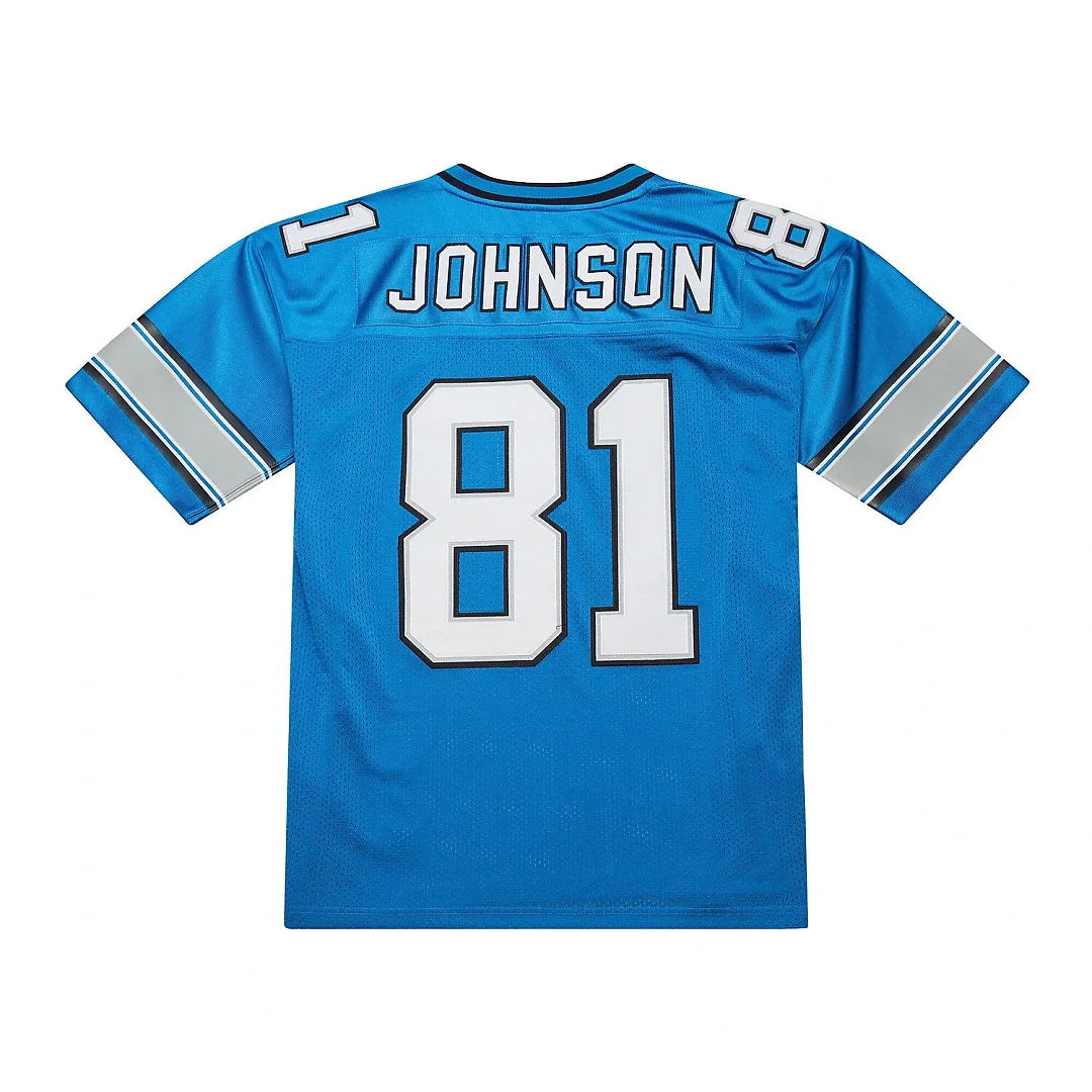 Zennovawear Calvin Johnson Detroit Lions 2007 Authentic Throwback Retired Player Jersey - Blue