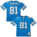 Zennovawear Calvin Johnson Detroit Lions 2007 Authentic Throwback Retired Player Jersey - Blue