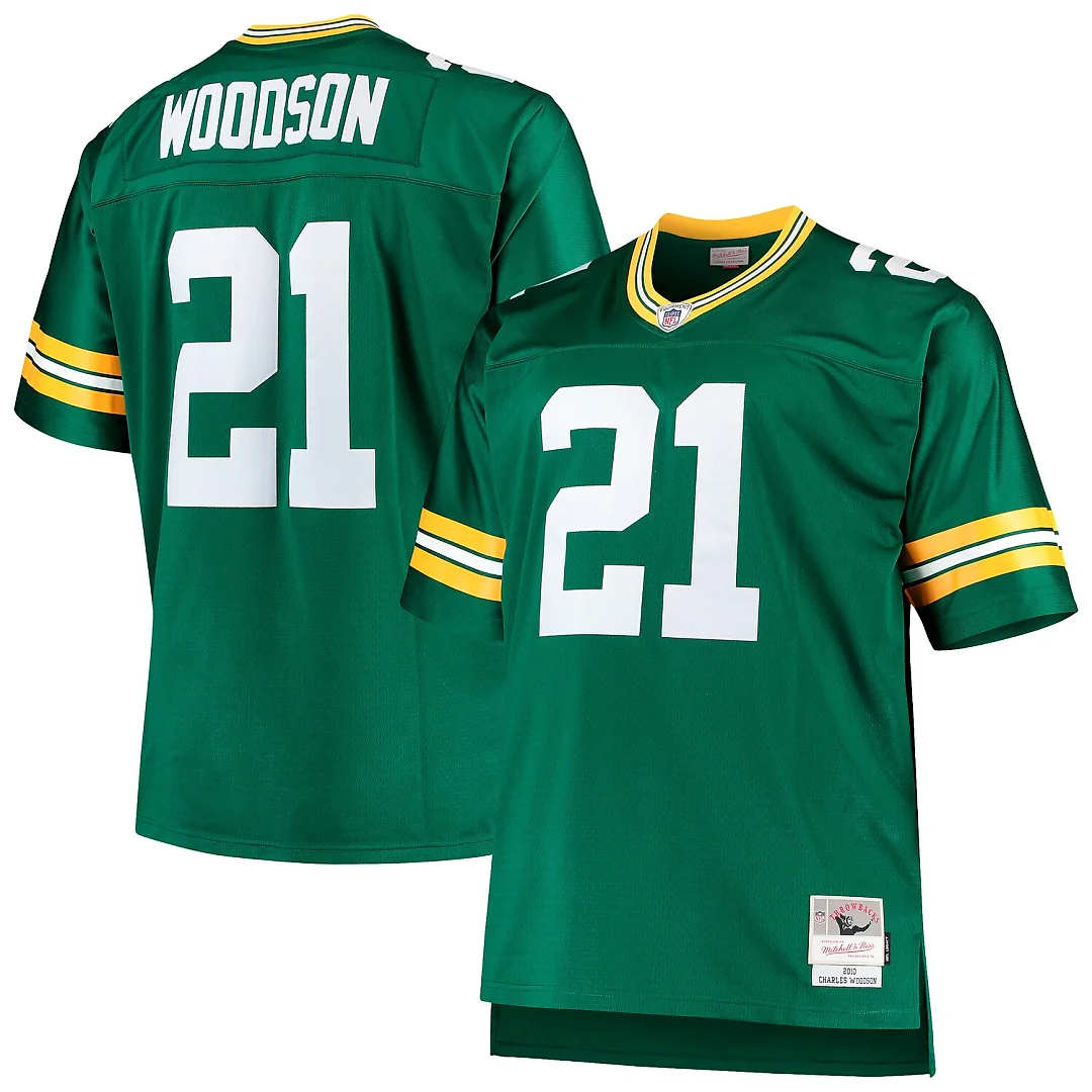 Zennovawear Charles Woodson Green Bay Packers Big & Tall 2010 Retired Player Replica Jersey - Green