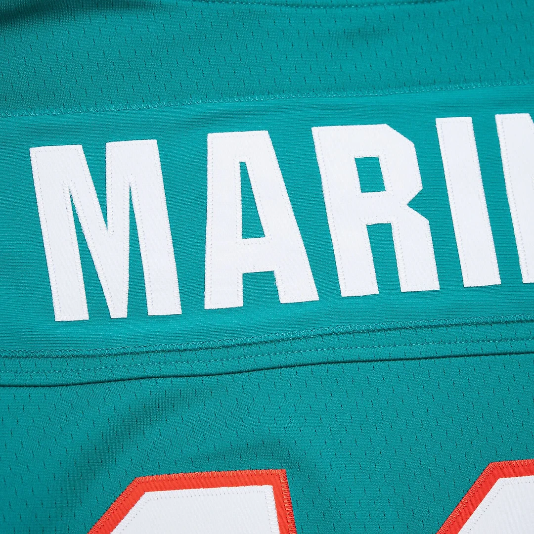 Zennovawear Dan Marino Miami Dolphins Player Name & Number Hoodie Legacy Jersey - Aqua