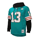 Zennovawear Dan Marino Miami Dolphins Player Name & Number Hoodie Legacy Jersey - Aqua