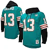 Zennovawear Dan Marino Miami Dolphins Player Name & Number Hoodie Legacy Jersey - Aqua