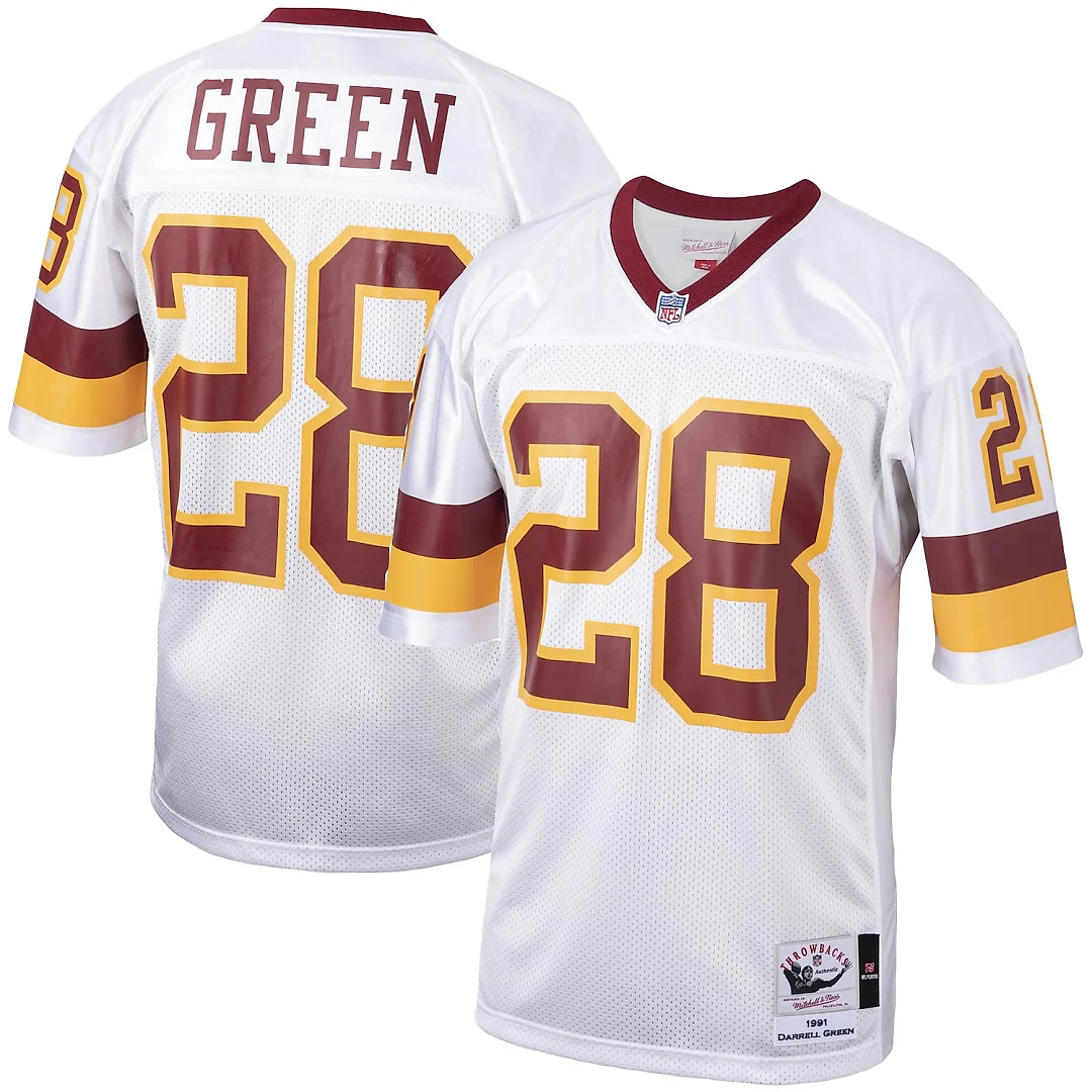 Zennovawear Darrell Green Washington Football Team 1991 Authentic Throwback Retired Player Jersey - White