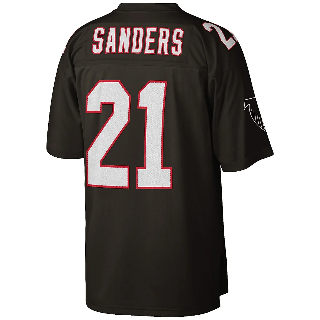 Zennovawear Deion Sanders Atlanta Falcons Big & Tall 1992 Retired Player Replica Jersey - Black