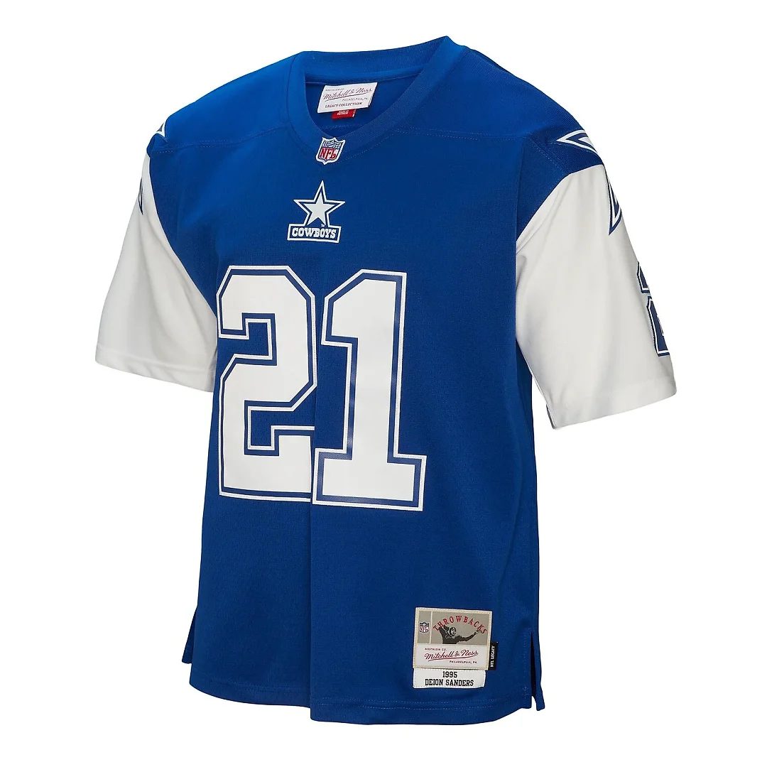 Zennovawear Deion Sanders Dallas Cowboys 1995 Legacy Replica Jersey - Blue