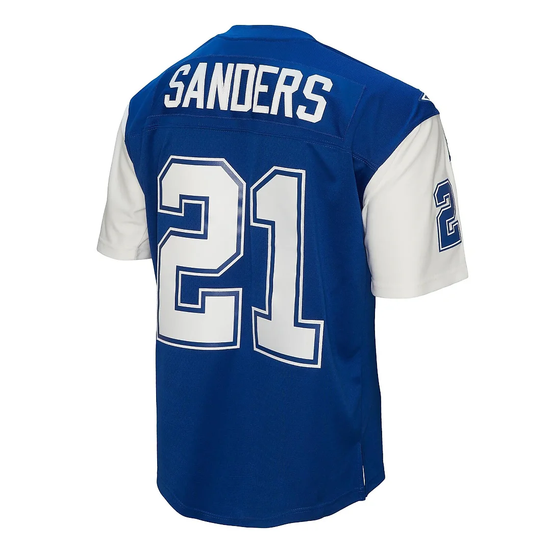 Zennovawear Deion Sanders Dallas Cowboys 1995 Legacy Replica Jersey - Blue