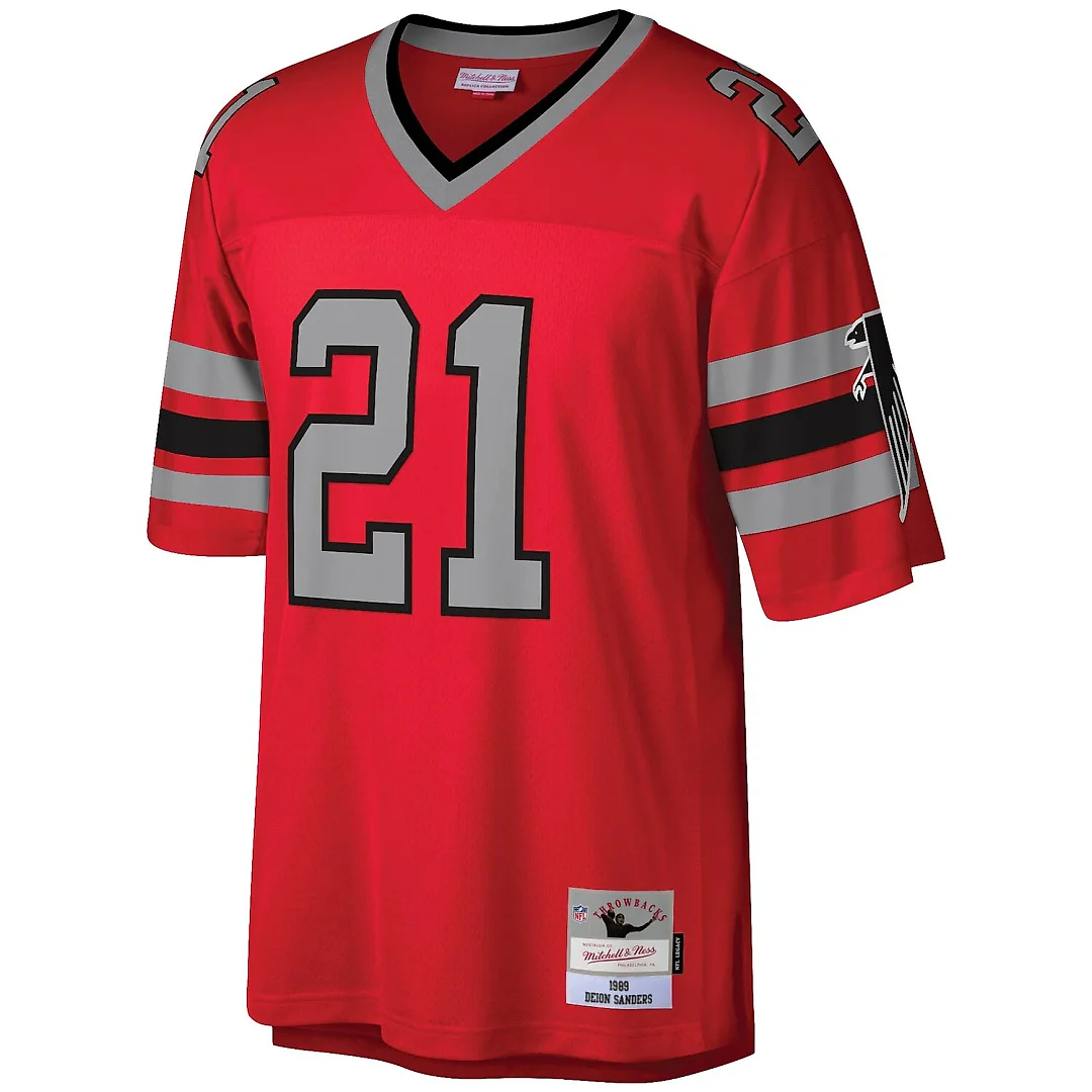 Zennovawear Deion Sanders Atlanta Falcons Legacy Replica Jersey - Red