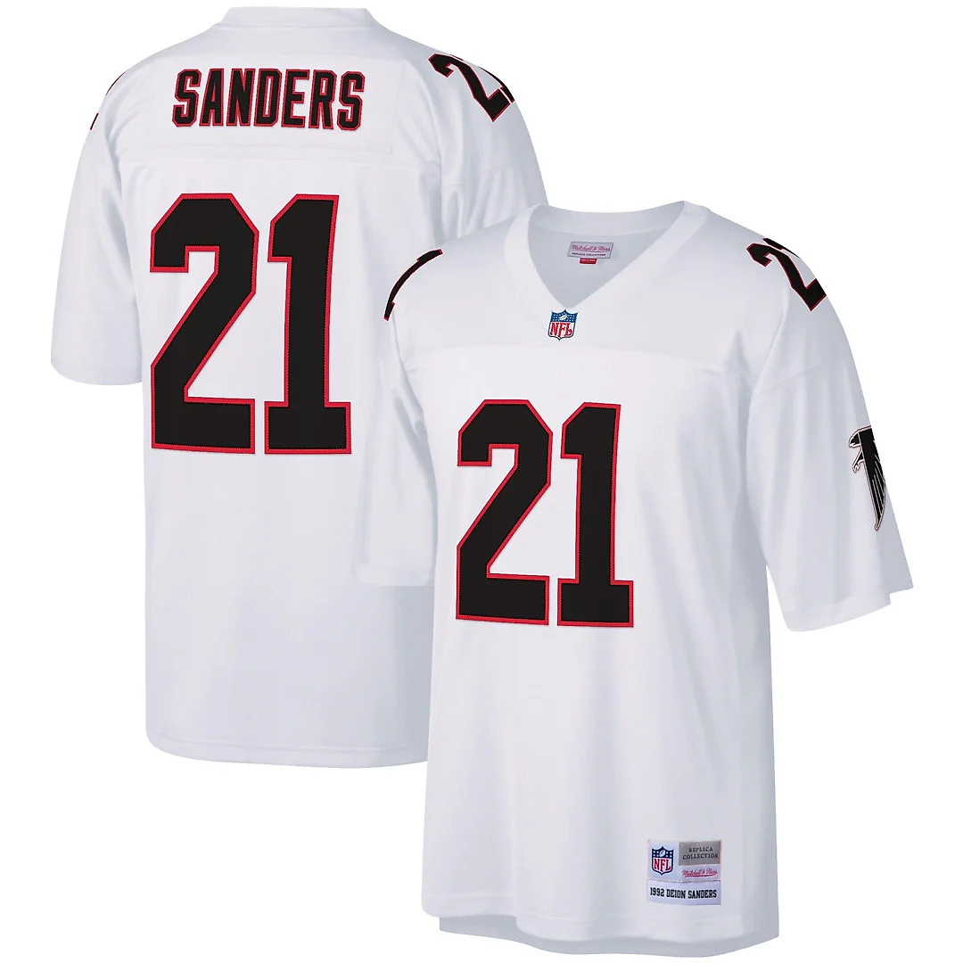 Zennovawear Deion Sanders Atlanta Falcons Legacy Replica Jersey - White