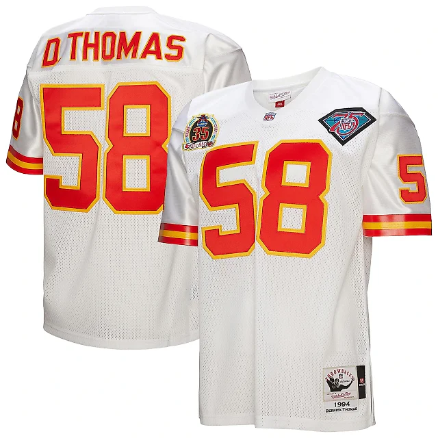 Zennovawear Derrick Thomas Kansas City Chiefs 1994 Authentic Throwback Retired Player Jersey - White