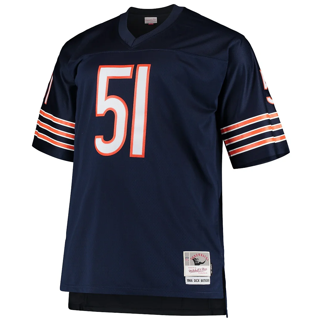Zennovawear Dick Butkus Chicago Bears Big & Tall 1966 Retired Player Replica Jersey - Navy