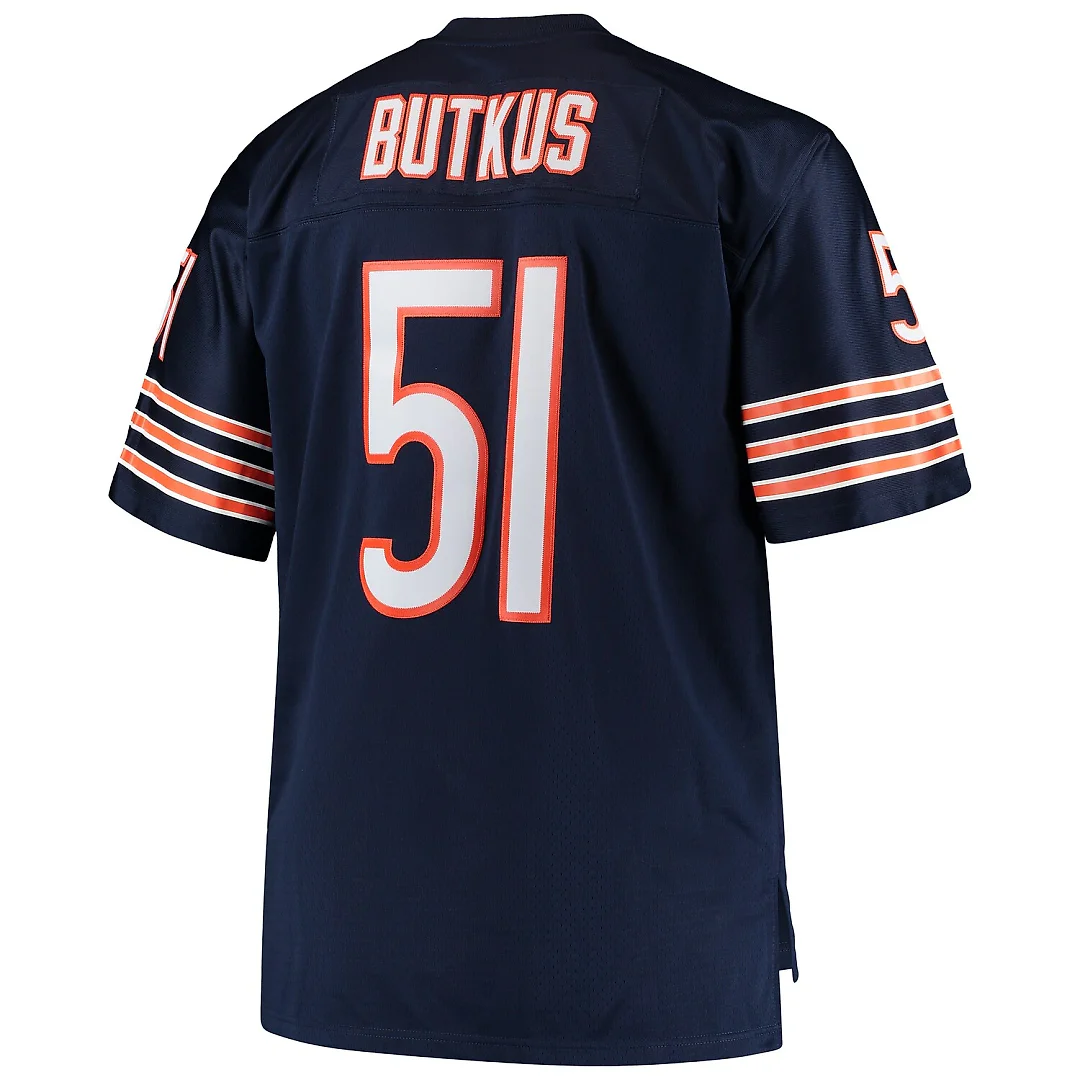 Zennovawear Dick Butkus Chicago Bears Big & Tall 1966 Retired Player Replica Jersey - Navy
