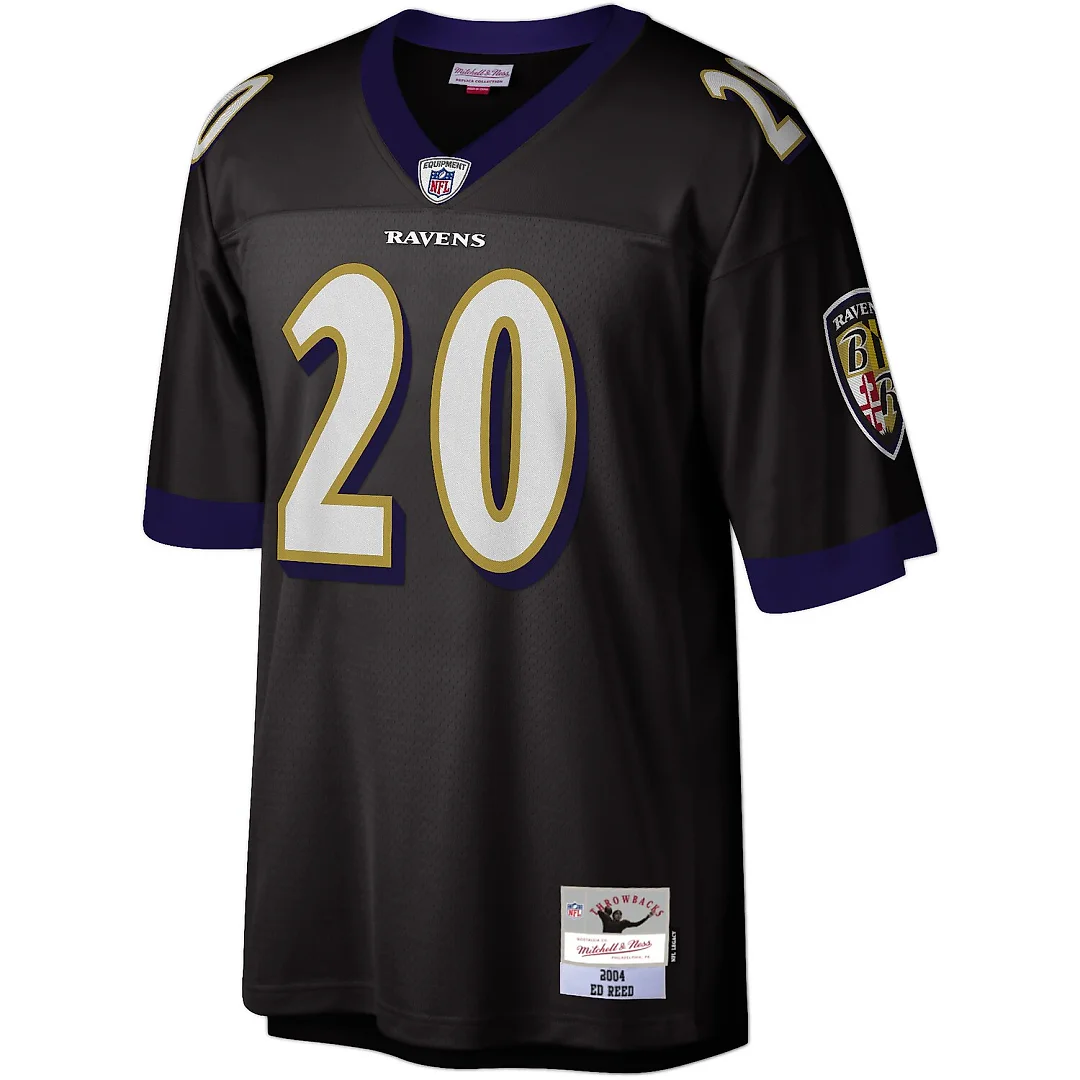 Zennovawear Ed Reed Baltimore Ravens Legacy Replica Jersey - Black