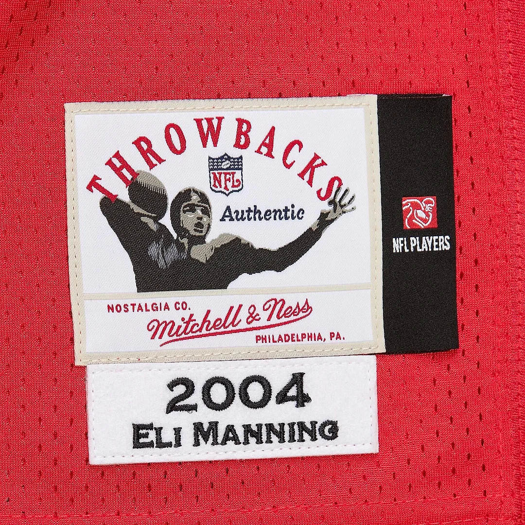 Zennovawear Eli Manning New York Giants 2004 Authentic Throwback Retired Player Jersey - Red