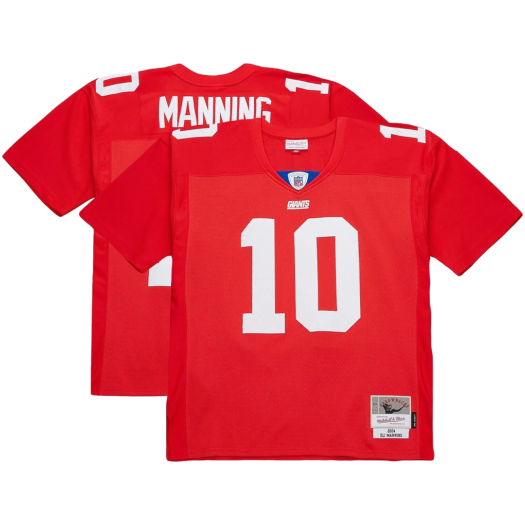 Zennovawear Eli Manning New York Giants 2004 Team Legacy Retired Player Big & Tall Jersey - Red