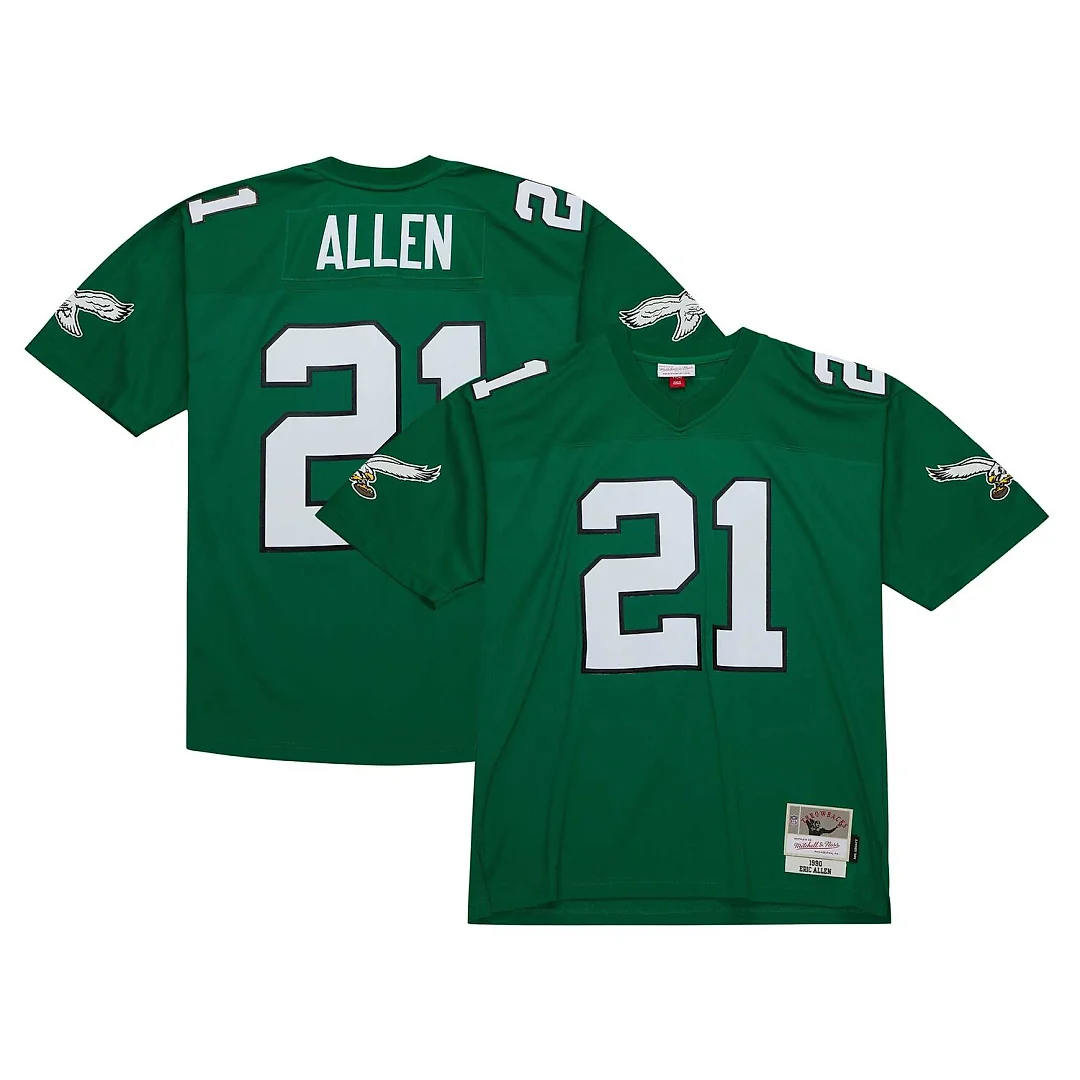 Zennovawear Eric Allen Philadelphia Eagles Legacy Replica Jersey - Kelly Green