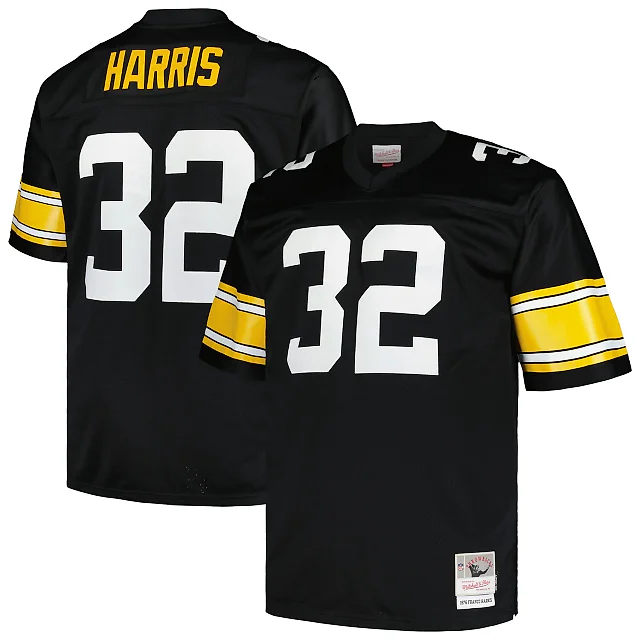 Zennovawear Franco Harris Pittsburgh Steelers Big & Tall 1976 Legacy Retired Player Jersey - Black