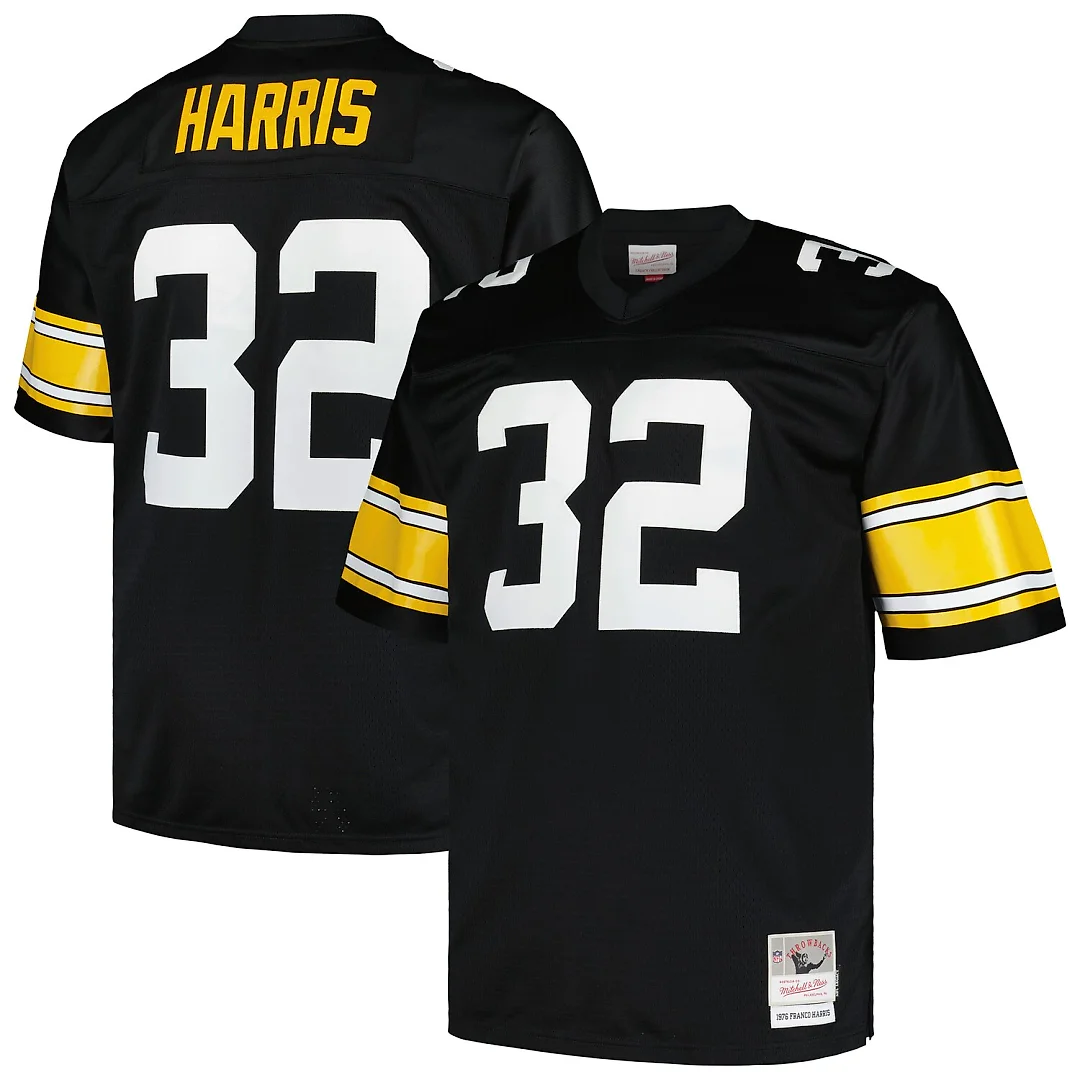 Zennovawear Franco Harris Pittsburgh Steelers Big & Tall 1976 Legacy Retired Player Jersey - Black