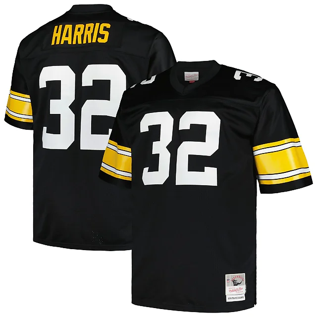 Zennovawear Franco Harris Pittsburgh Steelers Big & Tall 1976 Legacy Retired Player Jersey - Black