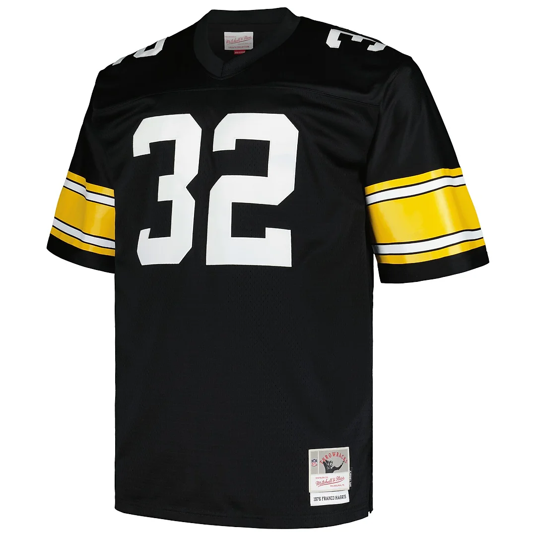 Zennovawear Franco Harris Pittsburgh Steelers Big & Tall 1976 Legacy Retired Player Jersey - Black