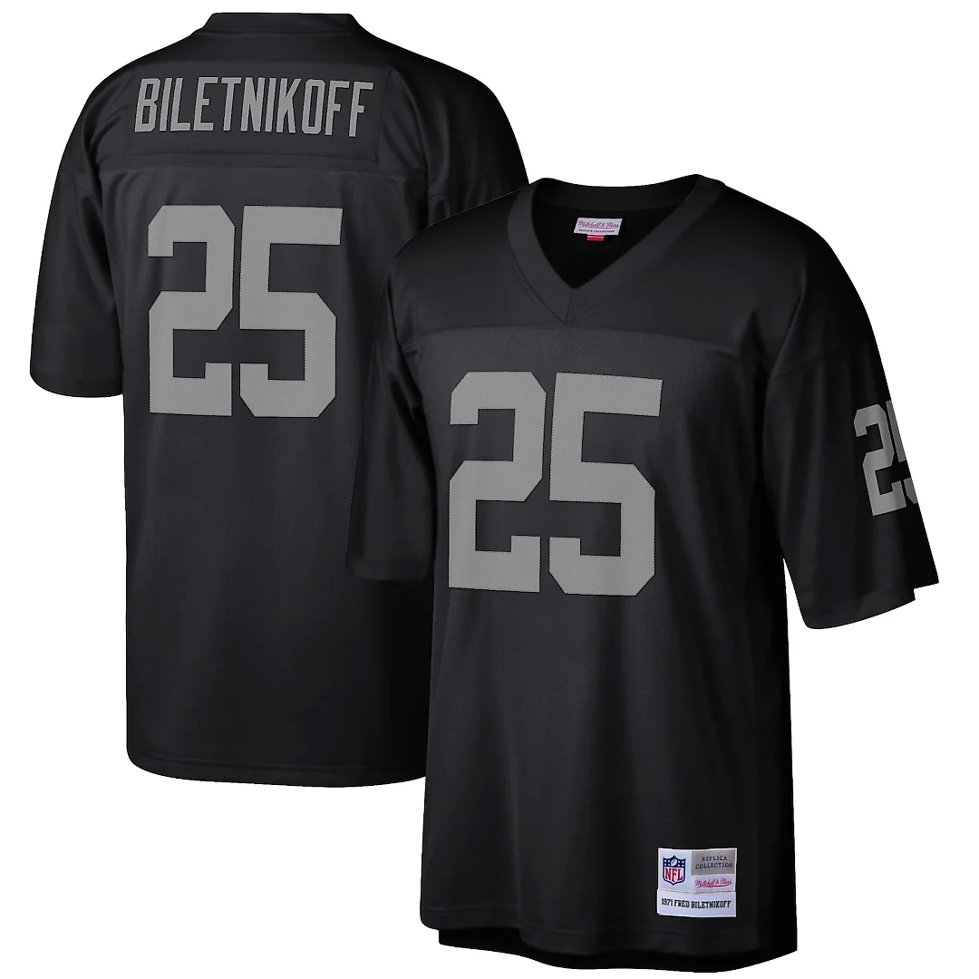 Zennovawear Fred Biletnikoff Las Vegas Raiders Retired Player Legacy Replica Jersey - Black
