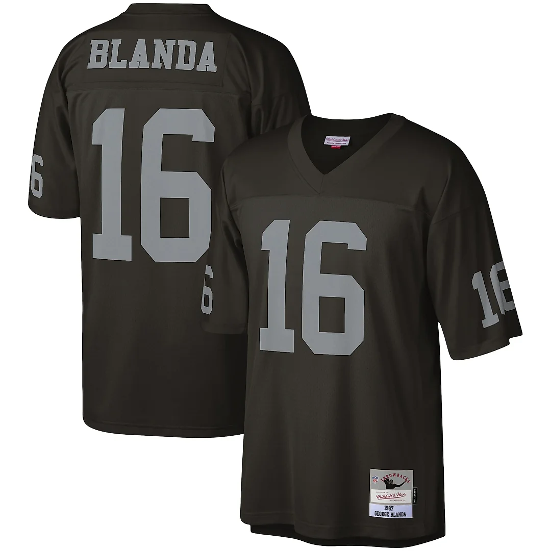 Zennovawear George Blanda Las Vegas Raiders Legacy Replica Jersey - Black