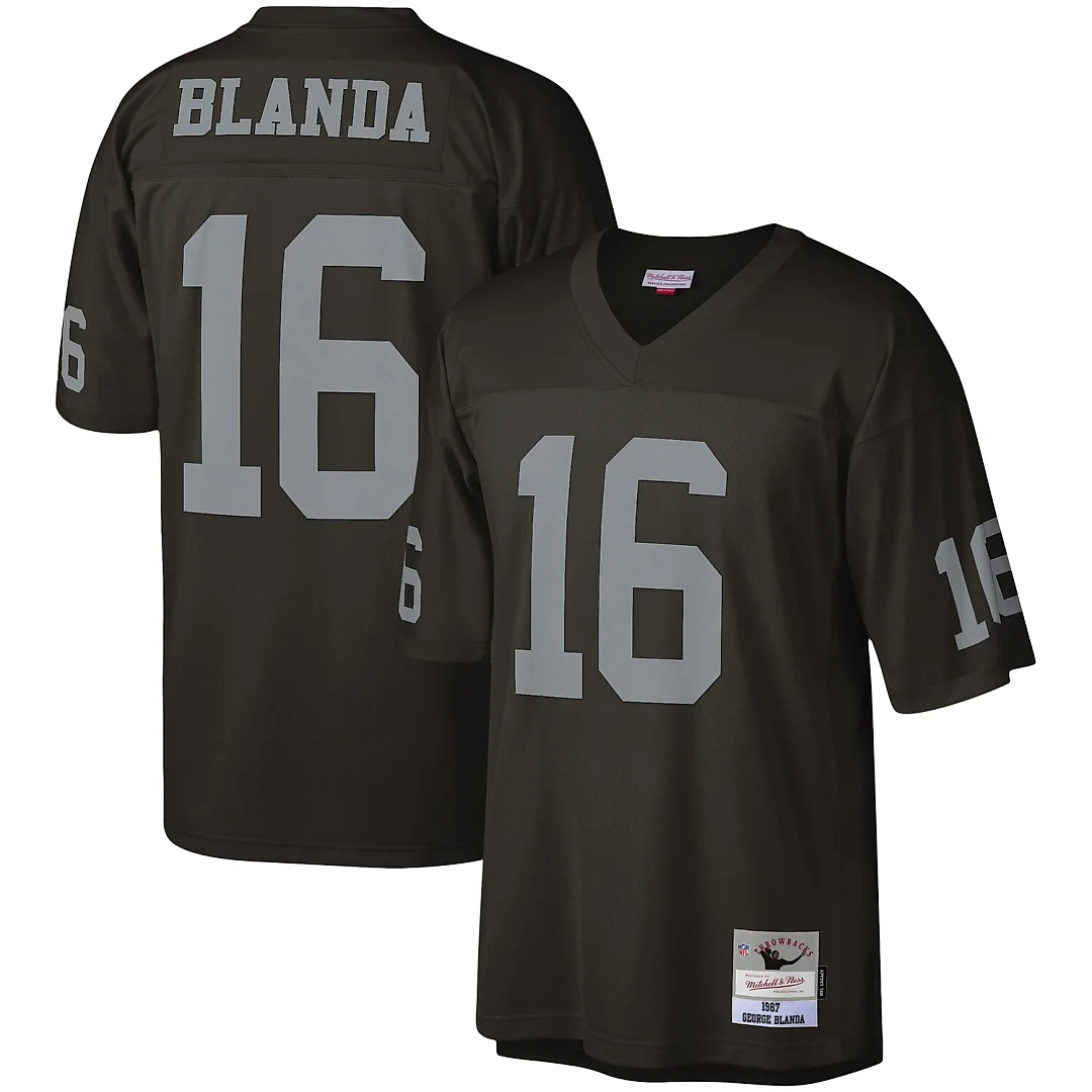Zennovawear George Blanda Las Vegas Raiders Legacy Replica Jersey - Black