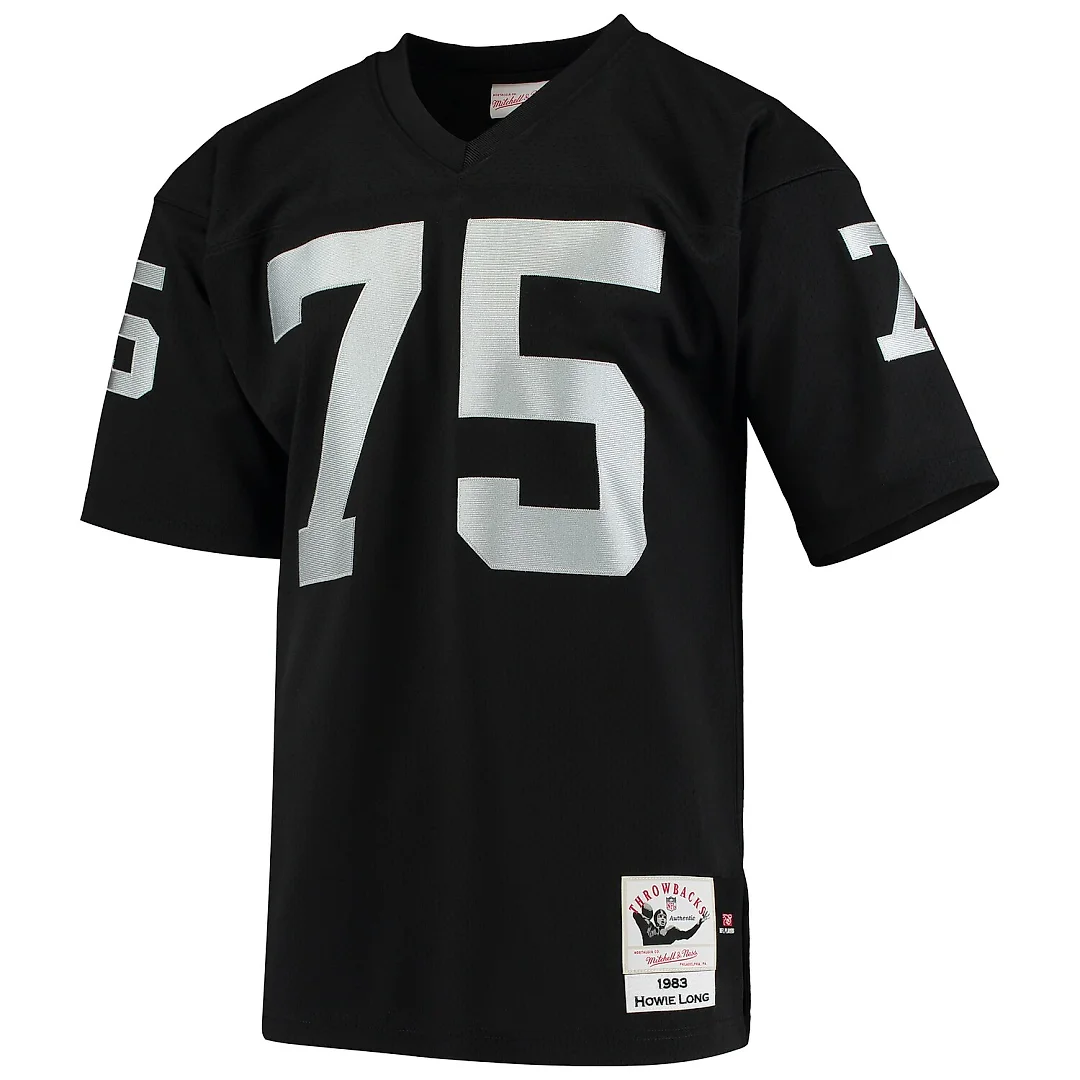 Zennovawear Howie Long Las Vegas Raiders 1983 Authentic Throwback Retired Player Jersey - Black