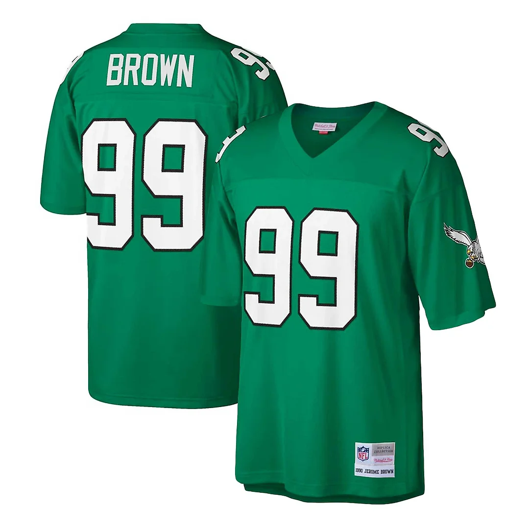 Zennovawear Jerome Brown Philadelphia Eagles Big & Tall 1990 Retired Player Replica Jersey - Kelly Green