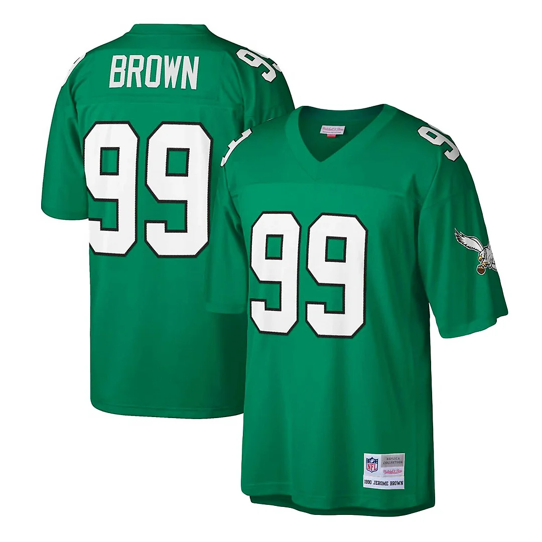 Zennovawear Jerome Brown Philadelphia Eagles Big & Tall 1990 Retired Player Replica Jersey - Kelly Green