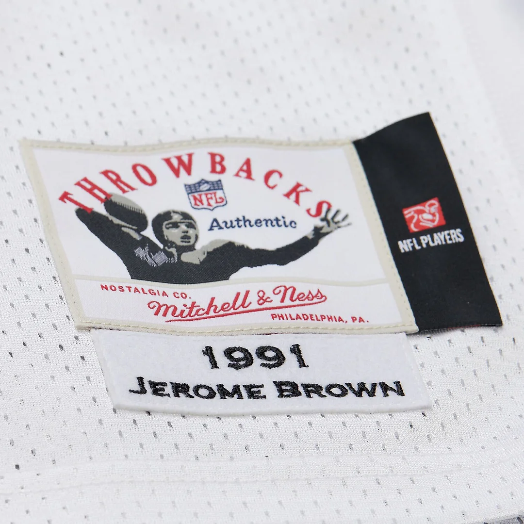 Zennovawear Jerome Brown Philadelphia Eagles 1991 Authentic Throwback Retired Player Jersey - White