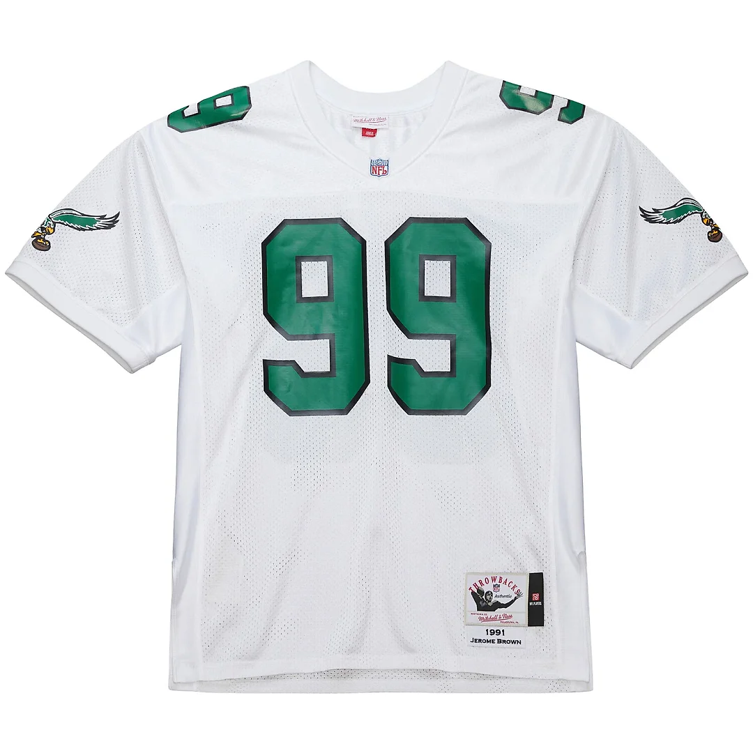 Zennovawear Jerome Brown Philadelphia Eagles 1991 Authentic Throwback Retired Player Jersey - White
