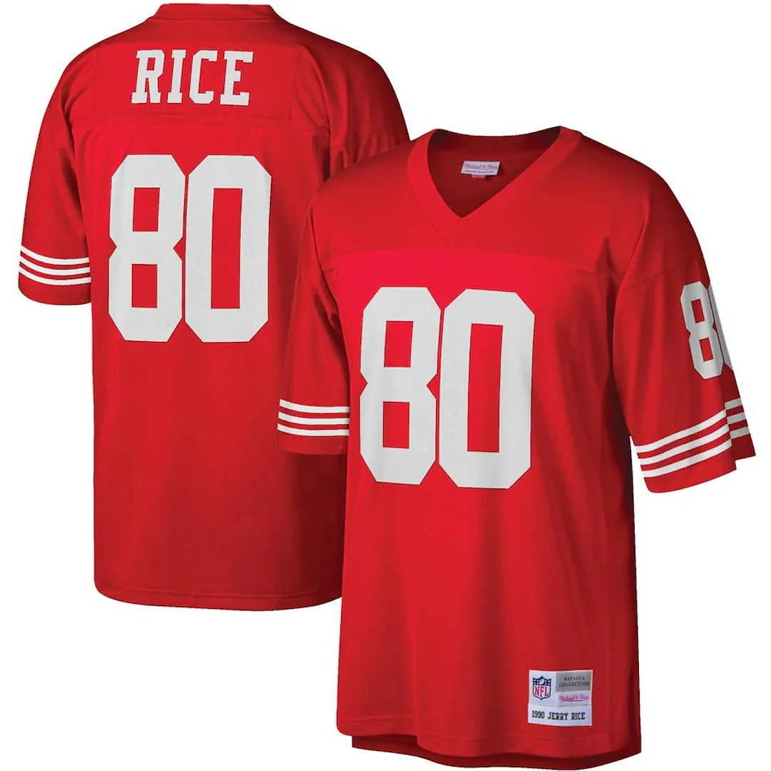 Zennovawear Jerry Rice San Francisco 49ers Big & Tall 1990 Retired Player Replica Jersey - Scarlet